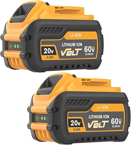 2Pack 9.0Ah Replacement for Dewalt 20V 60V Flexvolt Battery Lithium Compatible with Dewalt 20 60 Volt Max Battery DCB609 DCB606 DCB612 DCB200 DCB201 DCB203 DCB204 DCB206 DCB207 DCB209 Power Tools