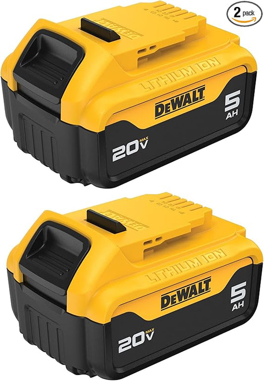 DEWALT 20V MAX 5 Ah Lithium Ion Battery 2-Pack (DCB205-2)